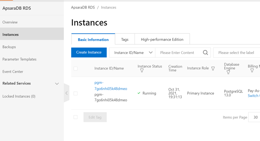 Connecting .NET API to ApsaraDB 2 with postgreSQL